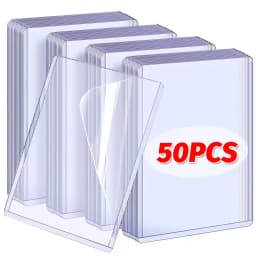 1/25/50Pcs Transparent Korean Kpop Card Sleeve with Protective Film Clear Card Holder Idol Photo Game Card Cover 35PT