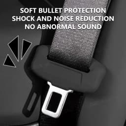 BLALION 2Pcs Seat Belt Buckle Cover Anti-Scratch Rubber Car Seat Buckle Protector Clip Protection Cover Universal for SUV Sedan