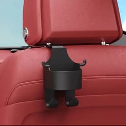1/2Multifunctional car storage rack with hooks、Cup holder and storage box - Durable and sturdyPPMaterial，Suitable for seat back