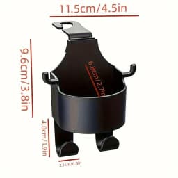 1/2Multifunctional car storage rack with hooks、Cup holder and storage box - Durable and sturdyPPMaterial，Suitable for seat back