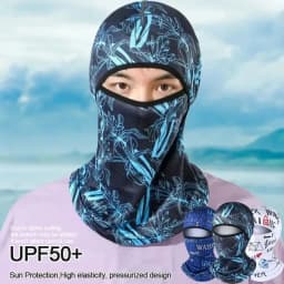 Summer Cool Balaclava Ice Silk Cycling Full Face Cap Sun Anti-UV Protection Sports Face Cover Headwear Bike Motorcycle Men's Hat