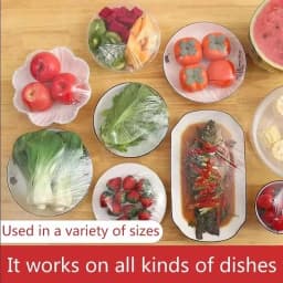 Colorful Disposable Food Cover Food Grade Fruit Vegetable Storage Bag Elastic Shower Cap Fruit Food Cover Fresh Keeping Bag
