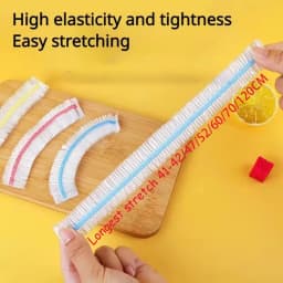 Colorful Disposable Food Cover Food Grade Fruit Vegetable Storage Bag Elastic Shower Cap Fruit Food Cover Fresh Keeping Bag