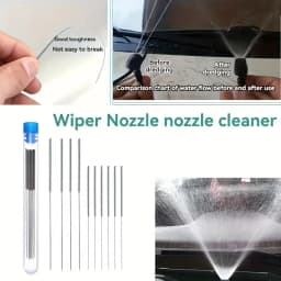 10Pcs Car Windscreen Jet Nozzle Washer Tool Stainless Steel Wiper Nozzle Cleaning Kit For 3D Printer Jets,Gas Stoves,Shower Head