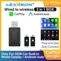 2in1 Wireless CarPlay Dongle Wireless Android Auto Adapter AI Smart Box Car Intelligent Systems For Car With Wired CarPlay