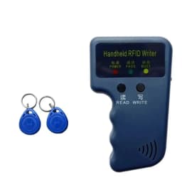 Repetitive Handheld 125KHz EM4100 5200 RFID ID Card Writer Copier Duplicator Programmer + 2pcs T5577 Rewritable Keyfobs Tags