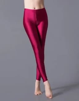 Women Shiny Pant Leggings Hot Selling Leggings Solid Color Fluorescent Spandex Elasticity Casual Trousers Shinny Legging
