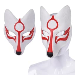 Pu Leather Japanese Kitsune Foxes Masks Japanese Anime Cosplay Halloween Party Costume Props with Elastic Be