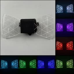 LED Acrylic Bow Tie Light up LED Men Bow Tie Luminous Bow Tie Costume Men Ties DJ Dance Glow Decoration Novelty Gift LED Cravat