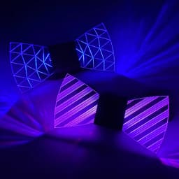 LED Acrylic Bow Tie Light up LED Men Bow Tie Luminous Bow Tie Costume Men Ties DJ Dance Glow Decoration Novelty Gift LED Cravat
