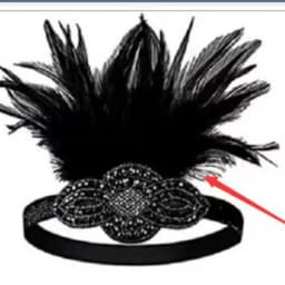 1920s Headband Costume Props Charleston costume accessories Nude Flapper Headpiece Great Gatsby feather beaded headband Chain