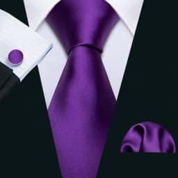 New Fashion Light Purple Ties For Men Wedding NeckTies Hanky Cufflinks Set Groom Business Lilac Lavender Gift
