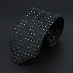New Dot Striped Men's Tie Fashion Classic Soft Neckties Blue Black Red Pink Jacquard Woven Polyester Cravat Daily Wear Accessory
