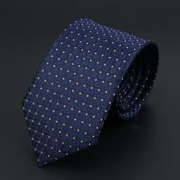 New Dot Striped Men's Tie Fashion Classic Soft Neckties Blue Black Red Pink Jacquard Woven Polyester Cravat Daily Wear Accessory