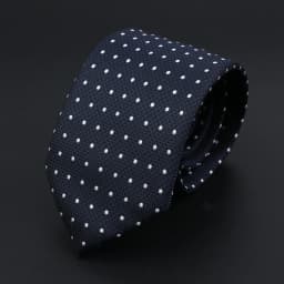 New Dot Striped Men's Tie Fashion Classic Soft Neckties Blue Black Red Pink Jacquard Woven Polyester Cravat Daily Wear Accessory