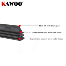 2pcs High Quality Boneless Frameless Rubber Car Wiper Blade Refill Strips Windscreen 6mm 26"28"30"32" Windshield Car Accessories
