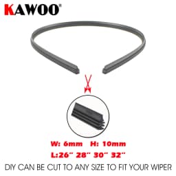 2pcs High Quality Boneless Frameless Rubber Car Wiper Blade Refill Strips Windscreen 6mm 26"28"30"32" Windshield Car Accessories