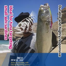 Hunthouse Heavy Pencil Fishing Lures 125mm/40g 175mm/50g Sinking Baits Long Casting For Tuna SeaBass Perch Fish Tackle