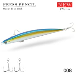 Hunthouse Heavy Pencil Fishing Lures 125mm/40g 175mm/50g Sinking Baits Long Casting For Tuna SeaBass Perch Fish Tackle