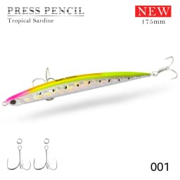 Hunthouse Heavy Pencil Fishing Lures 125mm/40g 175mm/50g Sinking Baits Long Casting For Tuna SeaBass Perch Fish Tackle