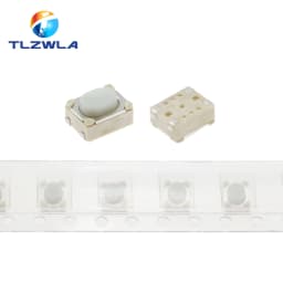 100PCS DC12V 50mA Micro Button Tact Switch SMD 4Pin 3X4X2.5MM White Tactile Tact Push Button Micro Switch Momentary 3*4*2.5mm