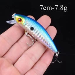 1pcs Artificial Bait Fishing Lures Minnow Crankbaits Bass Baits Wobblers Set Lifelike Fake Fishing bait Tackle 50 colors 3D Eyes