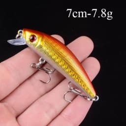 1pcs Artificial Bait Fishing Lures Minnow Crankbaits Bass Baits Wobblers Set Lifelike Fake Fishing bait Tackle 50 colors 3D Eyes