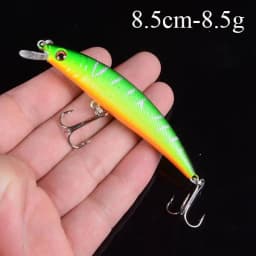 1pcs Artificial Bait Fishing Lures Minnow Crankbaits Bass Baits Wobblers Set Lifelike Fake Fishing bait Tackle 50 colors 3D Eyes
