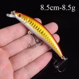 1pcs Artificial Bait Fishing Lures Minnow Crankbaits Bass Baits Wobblers Set Lifelike Fake Fishing bait Tackle 50 colors 3D Eyes
