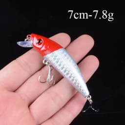 1pcs Artificial Bait Fishing Lures Minnow Crankbaits Bass Baits Wobblers Set Lifelike Fake Fishing bait Tackle 50 colors 3D Eyes