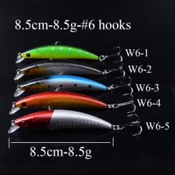 1pcs Artificial Bait Fishing Lures Minnow Crankbaits Bass Baits Wobblers Set Lifelike Fake Fishing bait Tackle 50 colors 3D Eyes