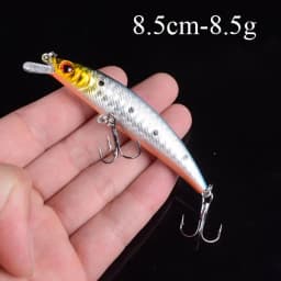 1pcs Artificial Bait Fishing Lures Minnow Crankbaits Bass Baits Wobblers Set Lifelike Fake Fishing bait Tackle 50 colors 3D Eyes