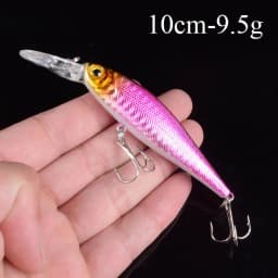 1pcs Artificial Bait Fishing Lures Minnow Crankbaits Bass Baits Wobblers Set Lifelike Fake Fishing bait Tackle 50 colors 3D Eyes