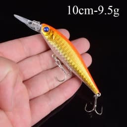1pcs Artificial Bait Fishing Lures Minnow Crankbaits Bass Baits Wobblers Set Lifelike Fake Fishing bait Tackle 50 colors 3D Eyes