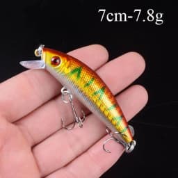 1pcs Artificial Bait Fishing Lures Minnow Crankbaits Bass Baits Wobblers Set Lifelike Fake Fishing bait Tackle 50 colors 3D Eyes