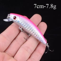 1pcs Artificial Bait Fishing Lures Minnow Crankbaits Bass Baits Wobblers Set Lifelike Fake Fishing bait Tackle 50 colors 3D Eyes