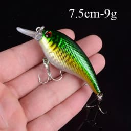1pcs Artificial Bait Fishing Lures Minnow Crankbaits Bass Baits Wobblers Set Lifelike Fake Fishing bait Tackle 50 colors 3D Eyes