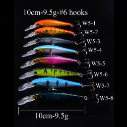 1pcs Artificial Bait Fishing Lures Minnow Crankbaits Bass Baits Wobblers Set Lifelike Fake Fishing bait Tackle 50 colors 3D Eyes