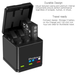 Original Probty for GoPro Hero 7 Hero 6 Hero 5 Black Battery or Triple Charger for Go Pro Hero7 6 Hero5 Black Camera Battery