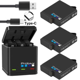 Original Probty for GoPro Hero 7 Hero 6 Hero 5 Black Battery or Triple Charger for Go Pro Hero7 6 Hero5 Black Camera Battery