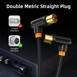 CABLETIME TV Cable 90degree Digital TV Line Satellite Antenna High Quality STB for HD Television Video Line C317