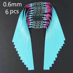 6pcs Slingshot Hunting Powerful Flat Rubber Band 0.45-1.4 mm High Elasticity Outdoor Catapult Shooting Accessories