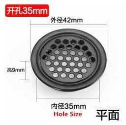 10pcs Round cabinet Air duct Vent Dia.19mm-53mm Steel Louver Mesh Hole plug decoration cover Wardrobe grille ventilation systems