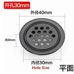 10pcs Round cabinet Air duct Vent Dia.19mm-53mm Steel Louver Mesh Hole plug decoration cover Wardrobe grille ventilation systems