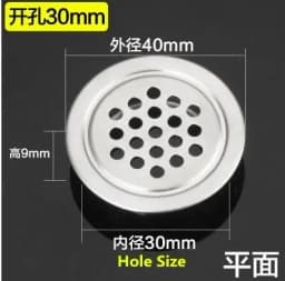 10pcs Round cabinet Air duct Vent Dia.19mm-53mm Steel Louver Mesh Hole plug decoration cover Wardrobe grille ventilation systems