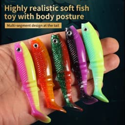 Supercontinent NEW cannibal baits 3D color bicolor smell bait 96mm/80mm/62mm Fishing Fish T Tail