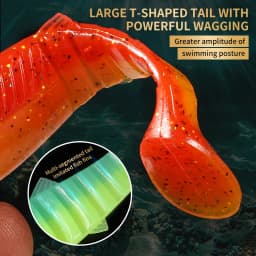 Supercontinent NEW cannibal baits 3D color bicolor smell bait 96mm/80mm/62mm Fishing Fish T Tail