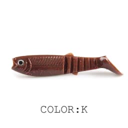 Supercontinent NEW cannibal baits 3D color bicolor smell bait 96mm/80mm/62mm Fishing Fish T Tail