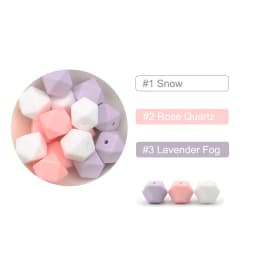 LOFCA 10PCS Silicone Beads Food Grade 14mm Hexagon Used In Jewelry Making Necklace Bracelets Keychain Jewelry Accessories