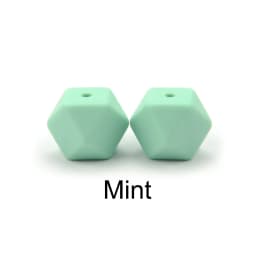LOFCA 10PCS Silicone Beads Food Grade 14mm Hexagon Used In Jewelry Making Necklace Bracelets Keychain Jewelry Accessories